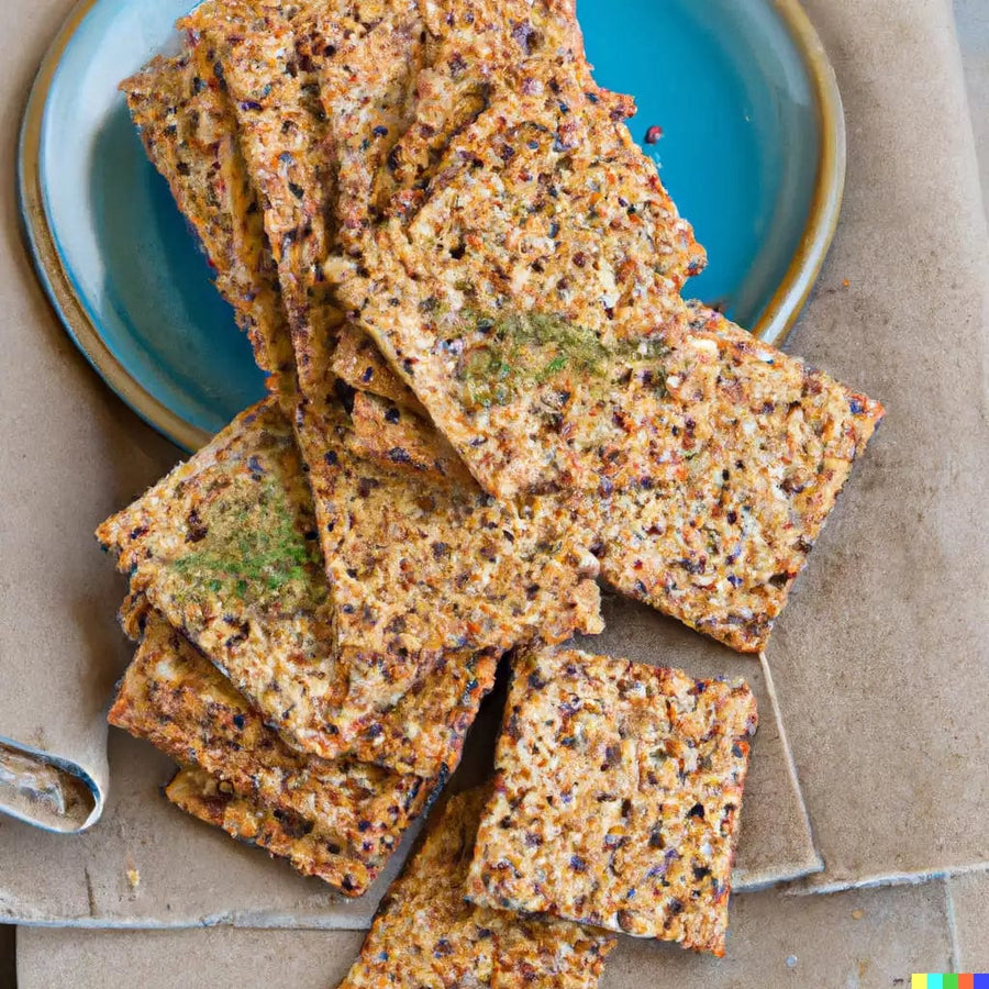 Soy and Ginger Flax Crackers
