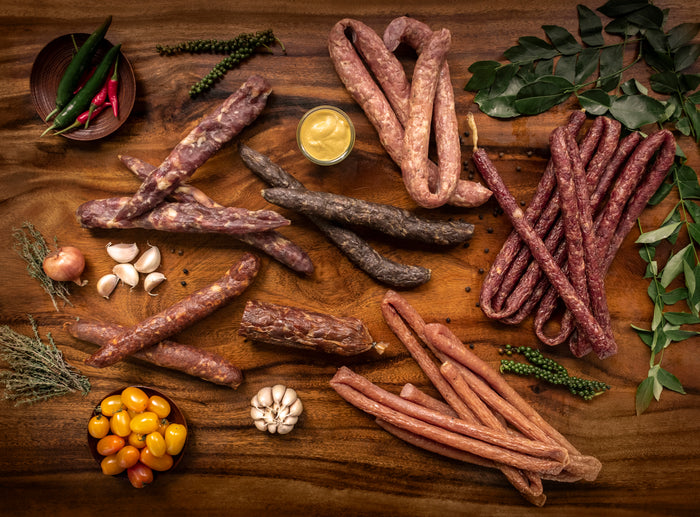 Dried sausage selection